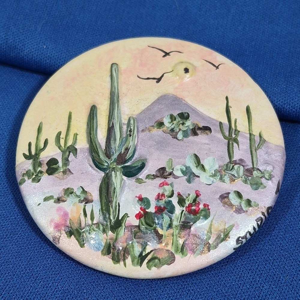 Handpainted Desert Fridge Magnet Southwest Travel Souvenir